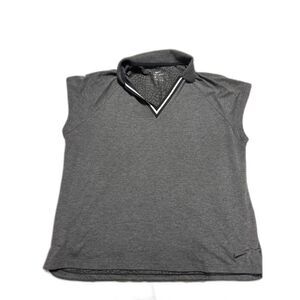Nike Golf Polo Women's Size Large Dri Fit Gray Short Sleeve